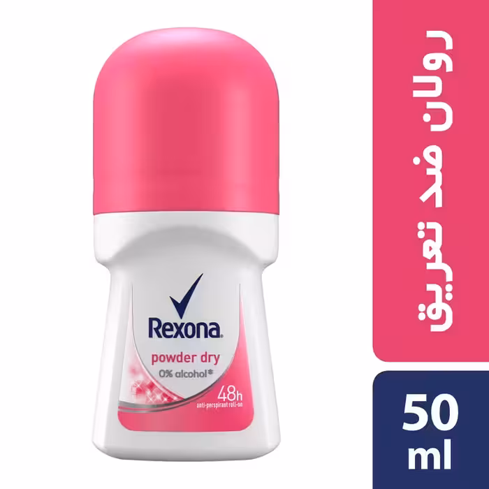 رول ضد تعریق زنانه رکسونا مدل Powder Dry حجم 50 میلی لیتر