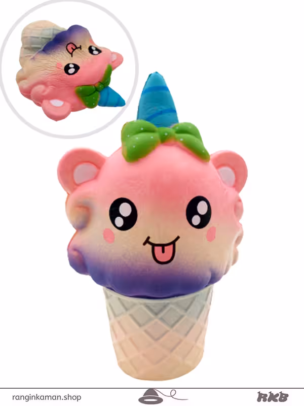 اسکویشی بستنی قیفی سنجاب Squirrel funnel ice cream squishy