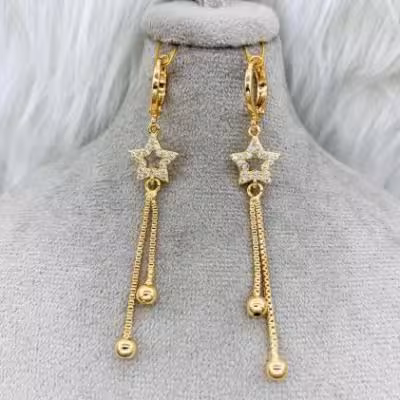 گوشواره آویز طرح ستاره