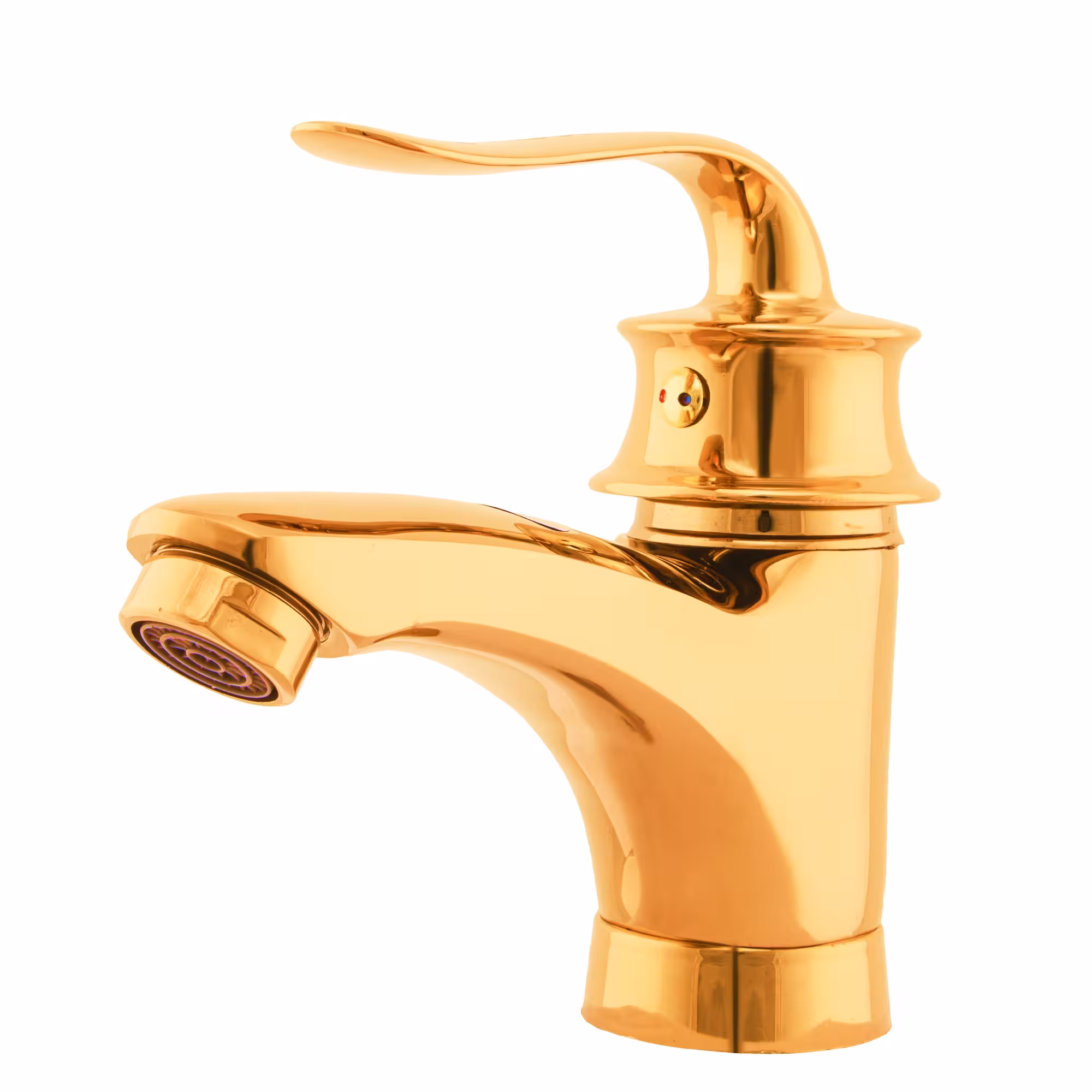 شیر روشویی شیرآلات رز مدل هلن طلایی تنه تمام برنجی 