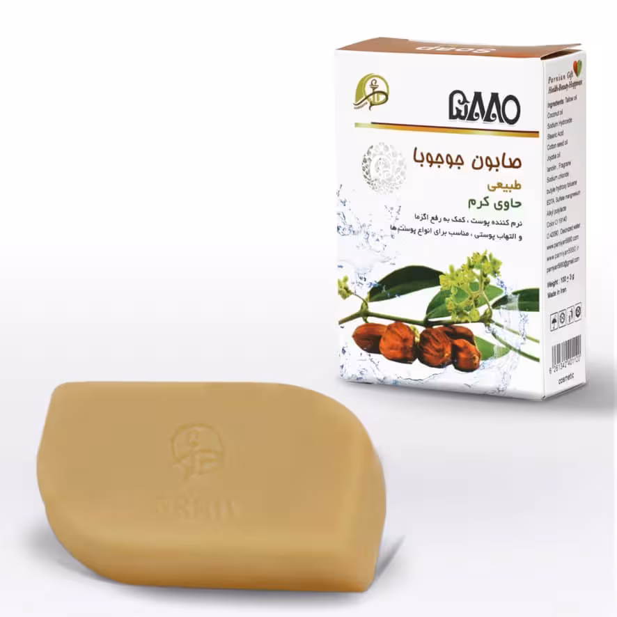 صابون طبیعی جوجوبا حاوی کرم (کمک به رفع اگزما)