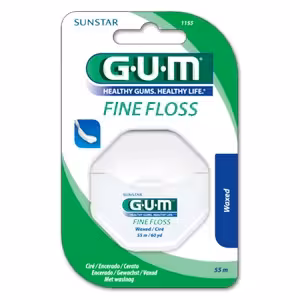 نخ دندان فاین موم دار جی یو ام ( 55 متری ) ( کد 1555 )