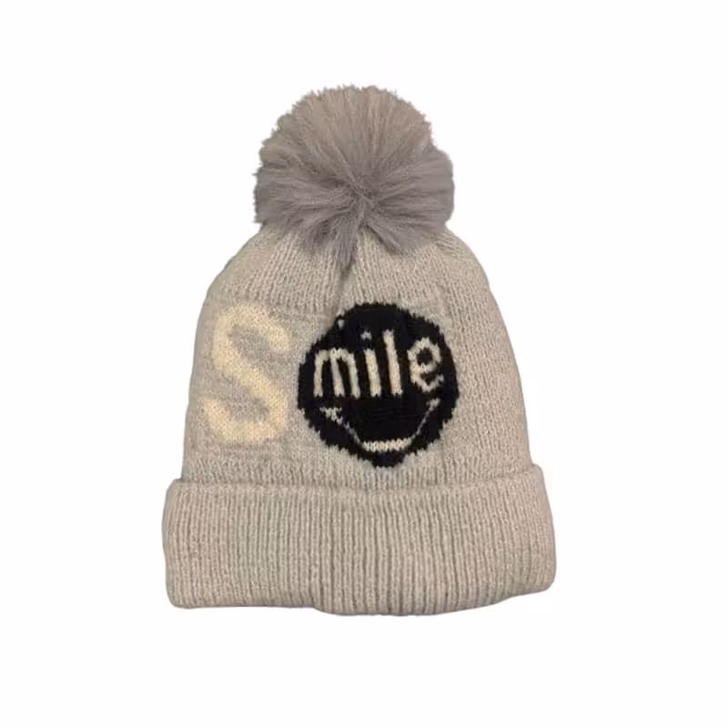 کلاه بافتنی بچگانه طرح smile