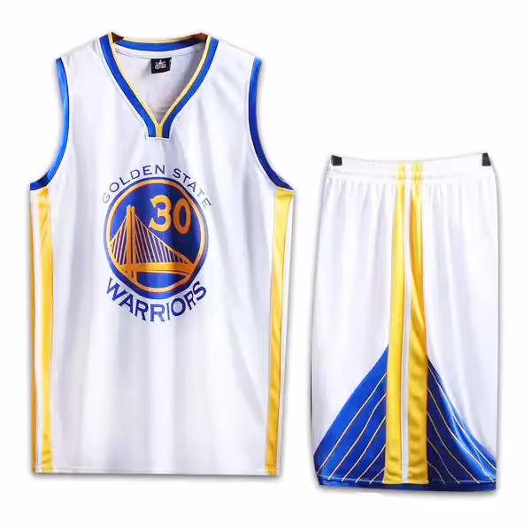 پیراهن شورت بسکتبالی گلدن استیت واریرز سفید استفان کری شماره 30