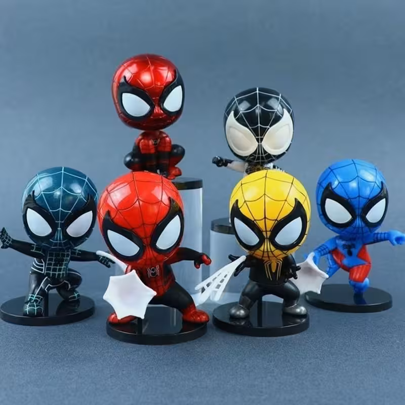 فیگور کله فنری Spiderman مجموعه 6 عددی