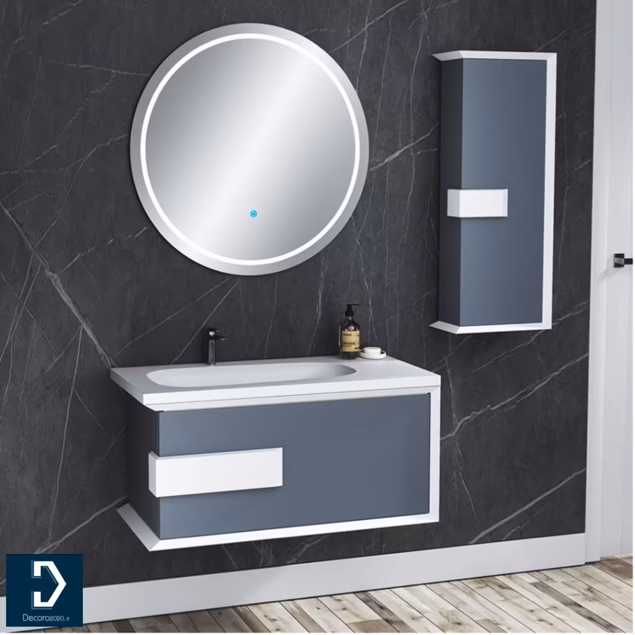 روشویی کابینتی لوکس کابین کد 607A مشکی