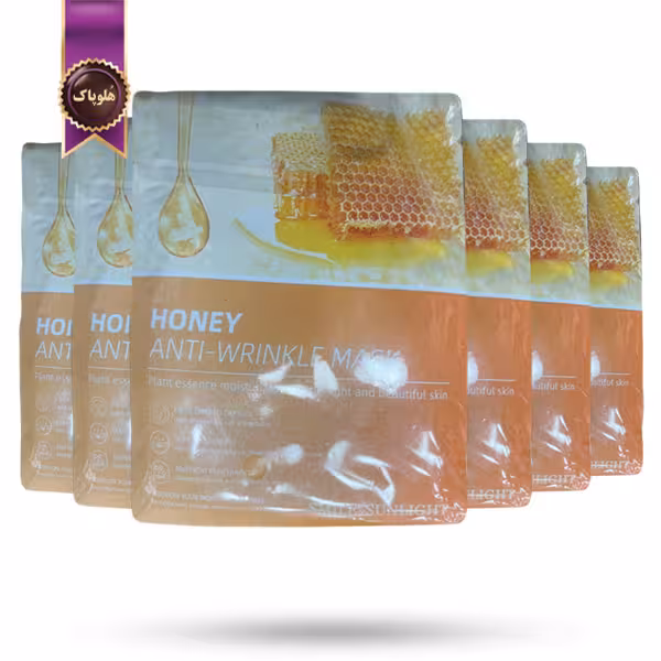 6 عدد ماسک صورت ورقه‌ ای اسمایل اند سان‌ لایت smile & sunlight مدل عسل ضد چروک Honey Anti-Wrinkle پک 1 عددی (اورجینال)