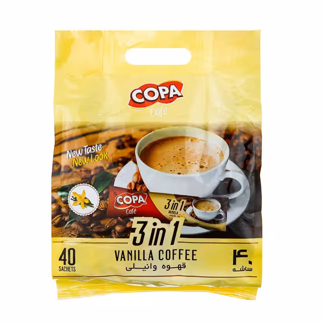 قهوه وانیلی کوپا مدل 3in1 بسته 40 عددی