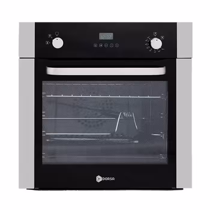 فر برقی گازی درسا مدل ستاره استیل و شیشه مشکی