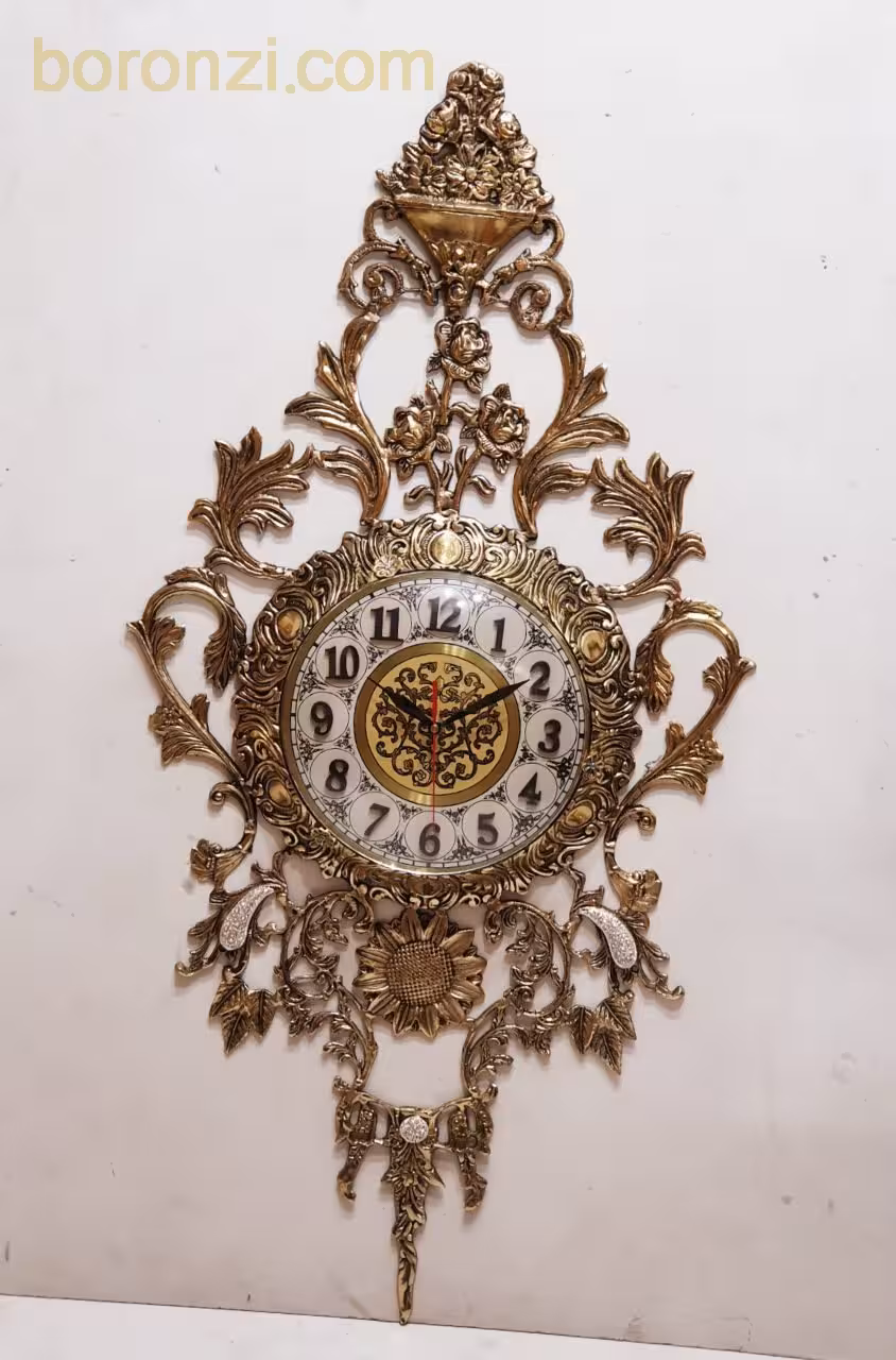 ساعت دیواری برنزی آوا