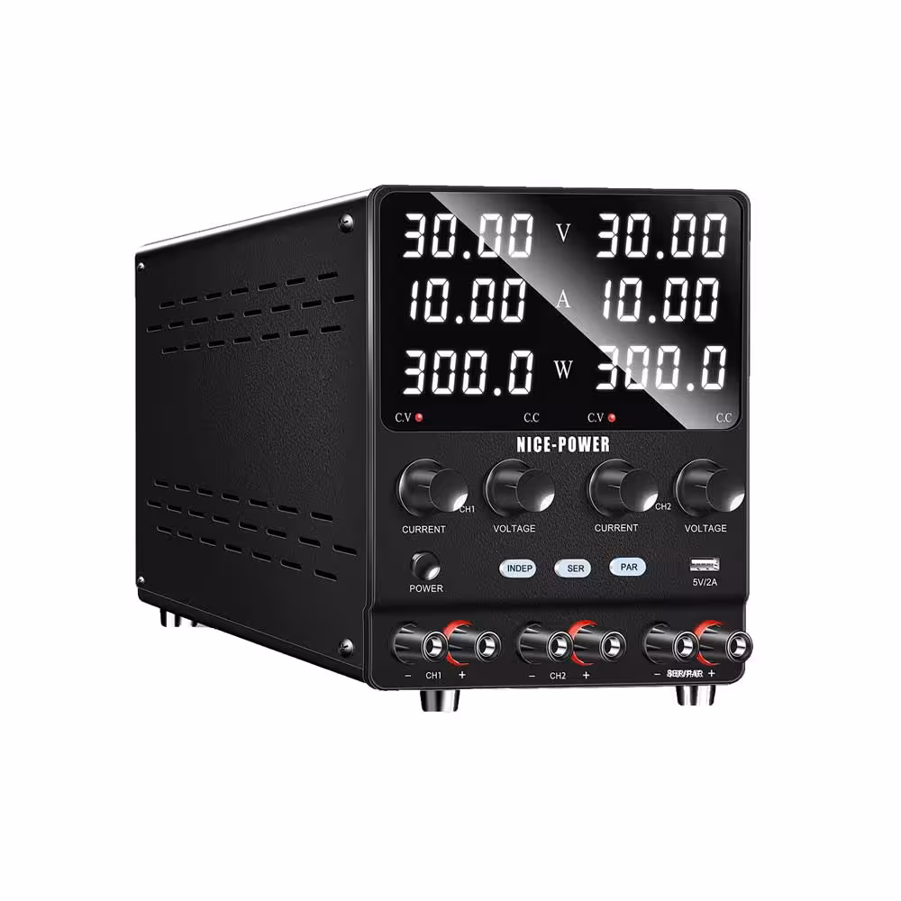 منبع تغذیه دوبل 30 ولت 10 آمپر مدل Nice-Power SPS3010-2KD