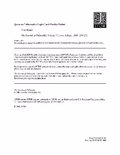 خرید و دانلود نسخه کامل کتاب Quine on Alternative Logics and Verdict Tables