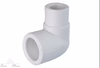 زانو 90 درجه چپقی سفید 25mm آذین کد 12210