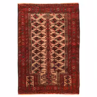 فرش دستباف قدیمی یک متری ترکمن