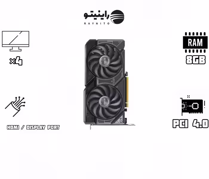 کارت گرافیک ایسوس مدل  Dual GeForce RTX 4060 OC Edition 8GB GDDR6