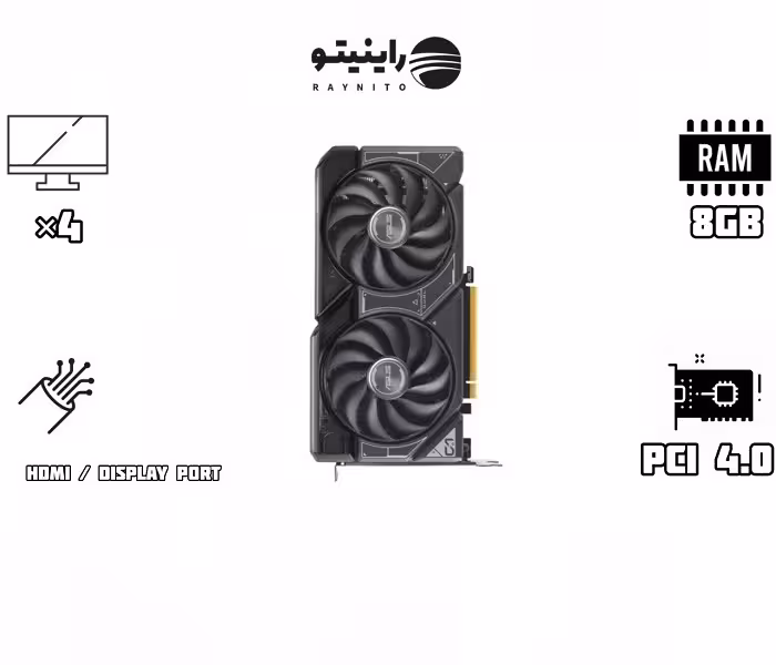 کارت گرافیک ایسوس مدل  Dual GeForce RTX 4060 OC Edition 8GB GDDR6
