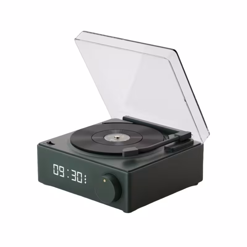 اسپیکر بلوتوثی طرح گرامافون سبز مدل Round-X11