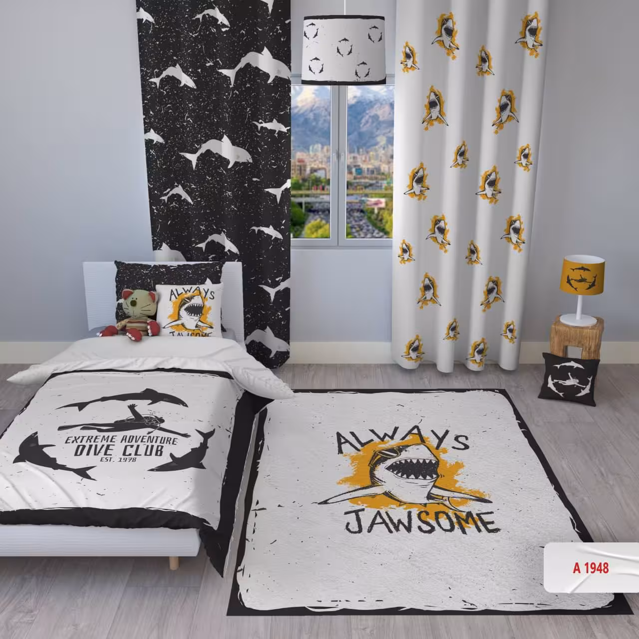 سرویس روتختی طرح always jawsome یک نفره کد A1948