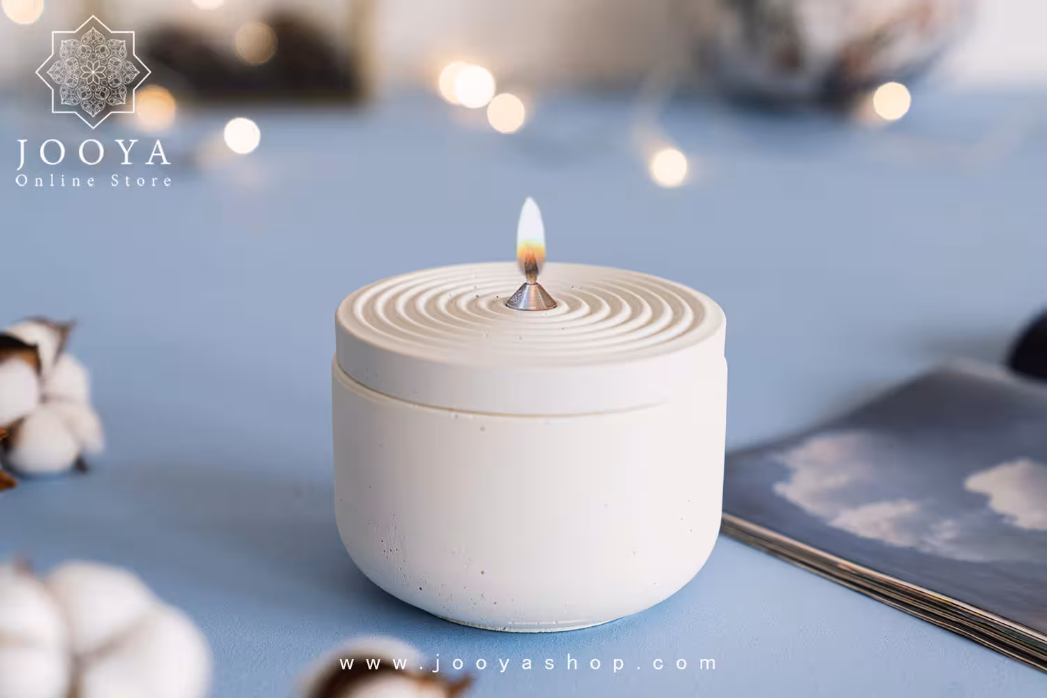 شمع طرح اثر سفید