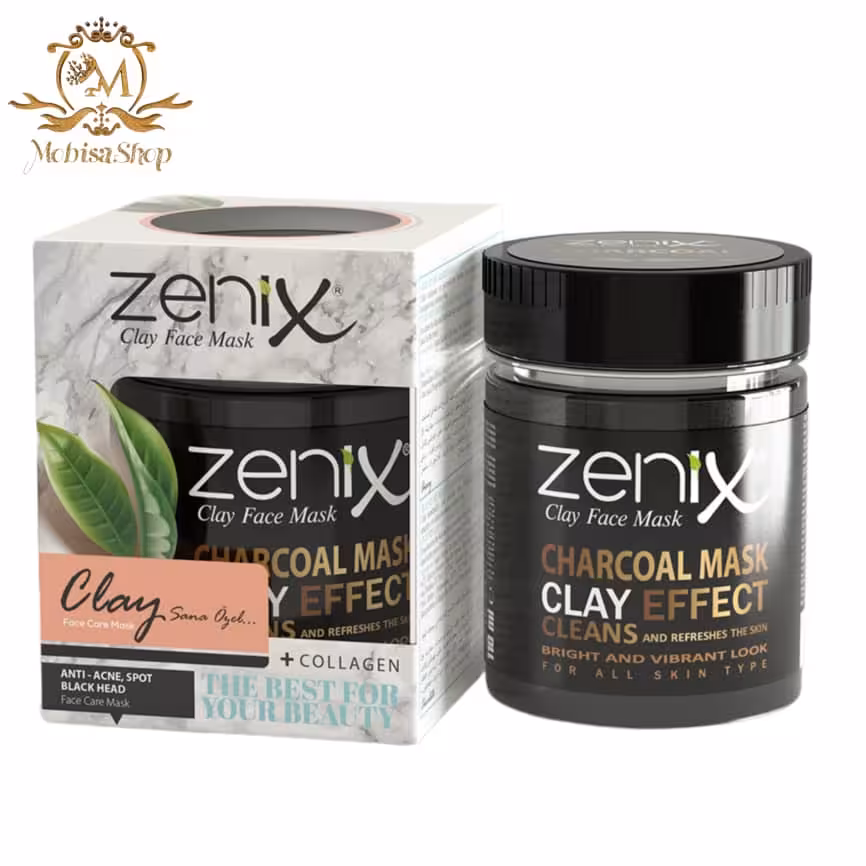 ماسک خاک رس زنیکس zenix سری طبیعی مشکی 190 گرم