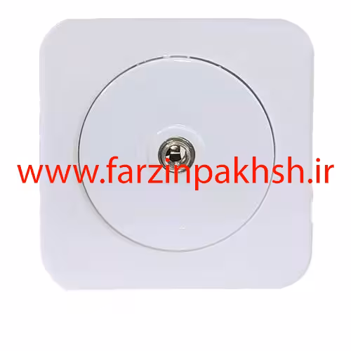 پریز برق فیش بلندگو توکار دلند مدل آدا پلکسی قاب سفید