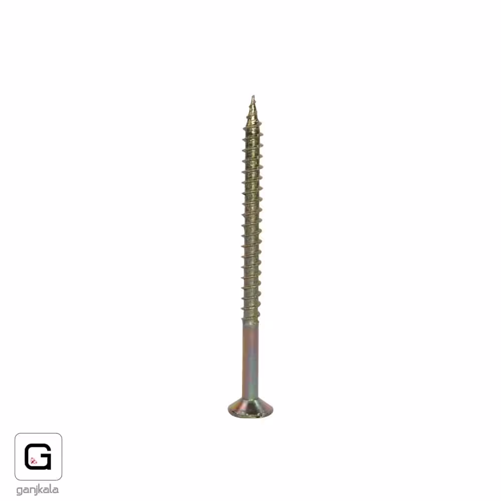 پیچ چوب طلایی چهارسو 14*4 (10 سانت) بسته 72 عددی