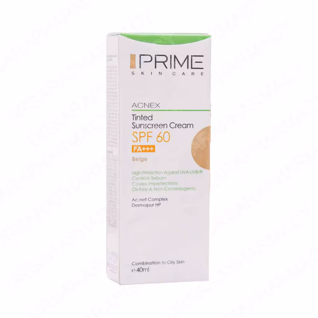 کرم ضد آفتاب رنگی SPF60 پرایم پوست مختلط تا چرب