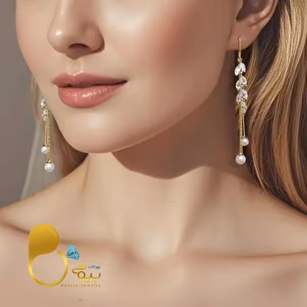 گوشواره گندمی جواهری