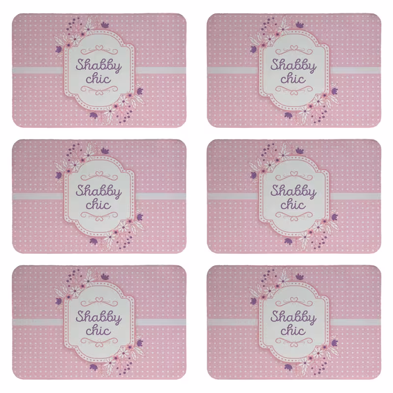 زیربشقابی طرح فانتزی کد 8213 بسته 6 عددی | کالا مکس