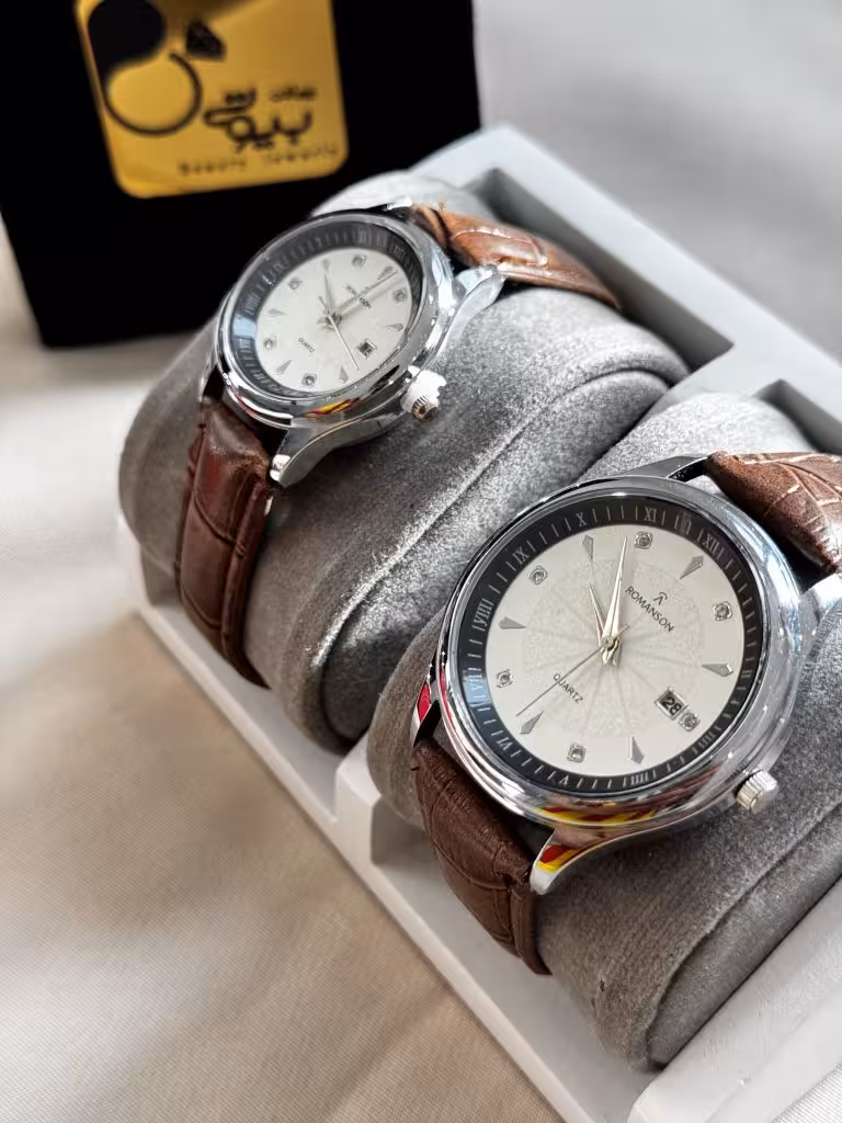 ست ساعت زنانه مردانه رومانسون یونانی حراجی