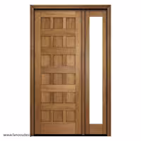 درب ورودی لابی چوبی یک و نیم لنگه کد 3030