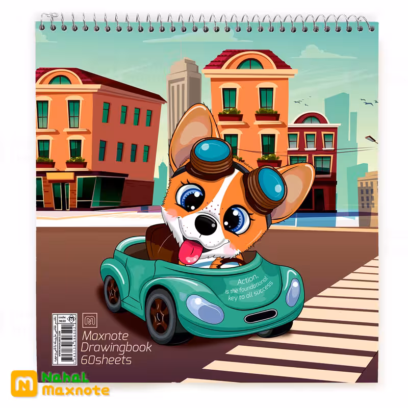 دفتر نقاشي 60 برگ سيمي مار و پله 9650