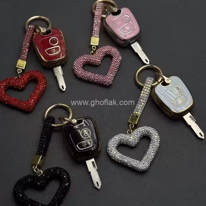 کاور ریموت پژو 206 – 207 – رانا – پارس مدل 96 با بند فانتزی فول نگین