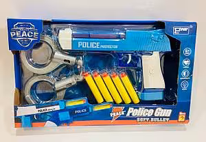 اسباب بازی تفنگ تیر ابری با دستبند پلیس 827