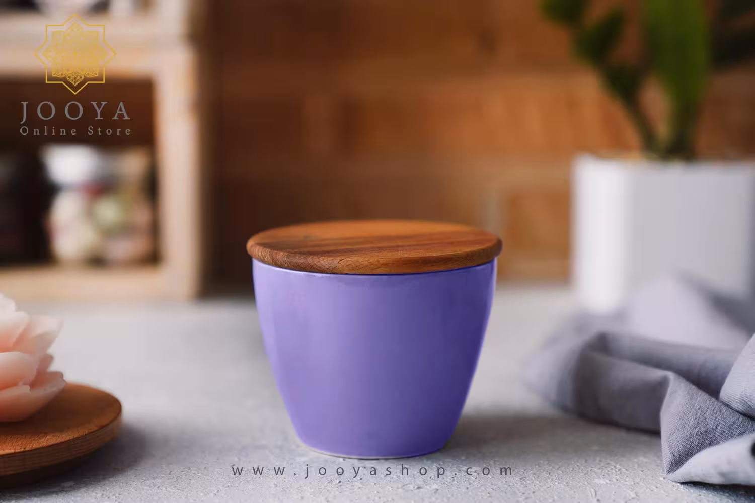 بانکه درب چوبی دلژین بنفش