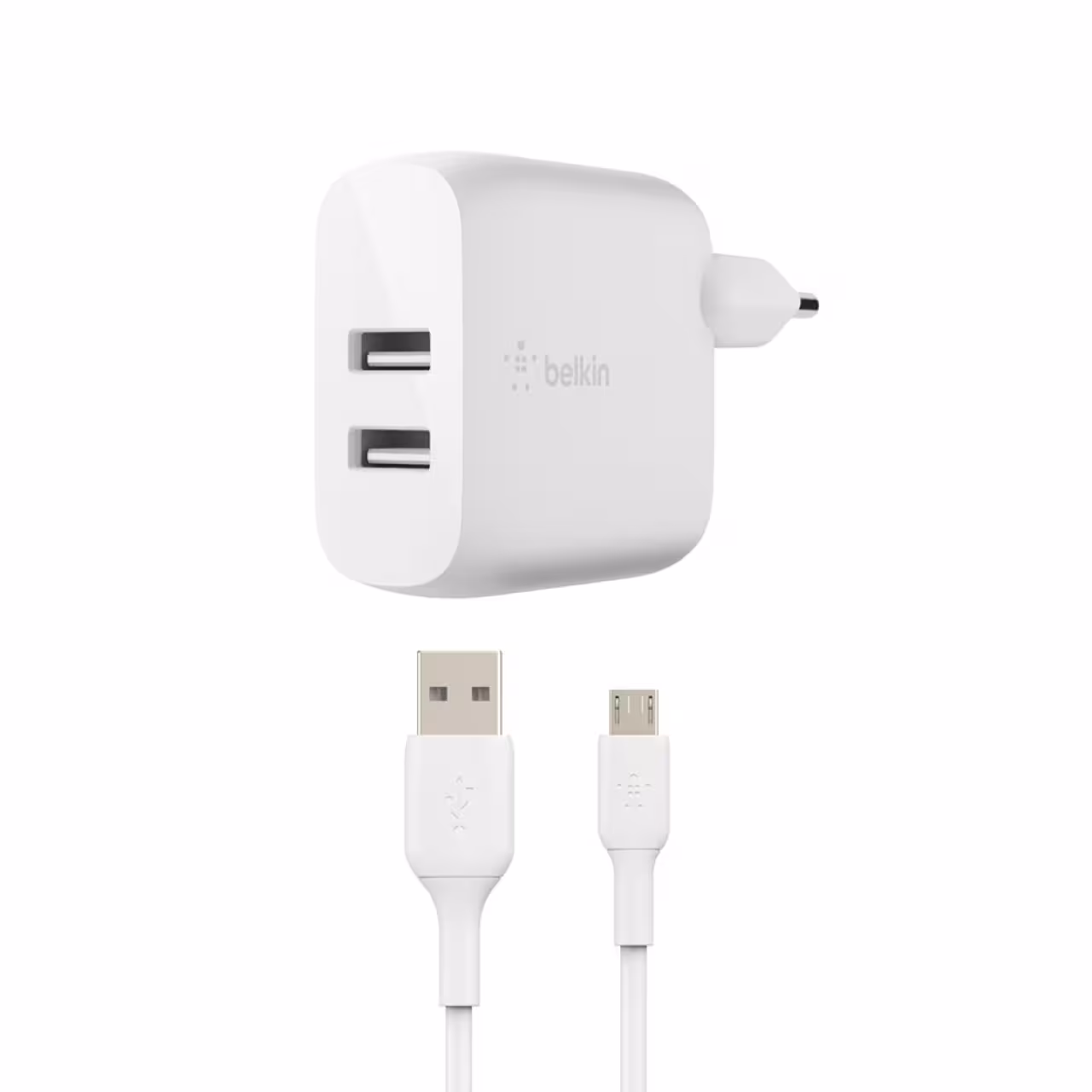 شارژر دیواری بلکین مدل WCE002vf1MWH  به همراه کابل تبدیل microusb