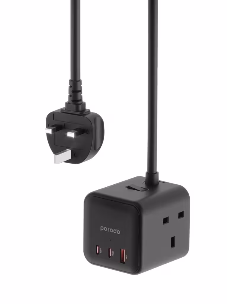 شارژر برق چند پورت پرودو مدل Porodo Multi-Port GaN Power Cube Charger PD-FWCH017