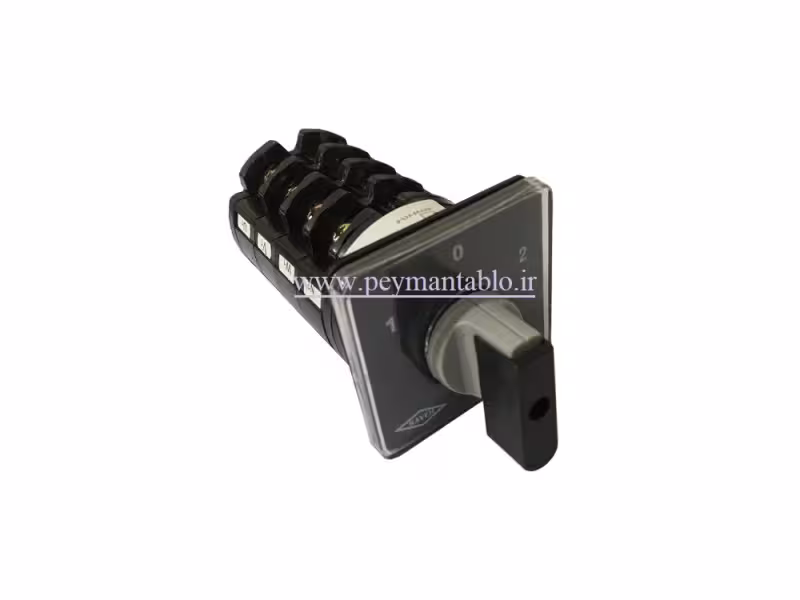 کلید سلکتور (گردان) سه فاز و نول (چهار پل)، دو طرفه ، 25 آمپر ، KAVEH