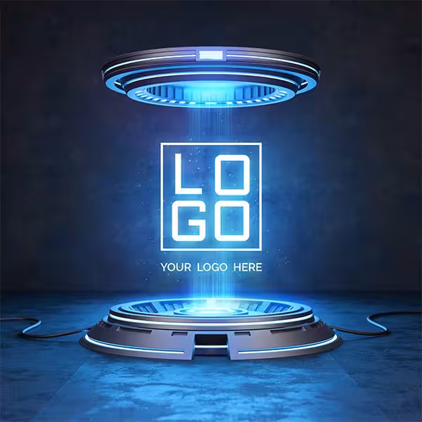 دانلود موکاپ لوگو نورانی حرفه ای 0077 برای فتوشاپ