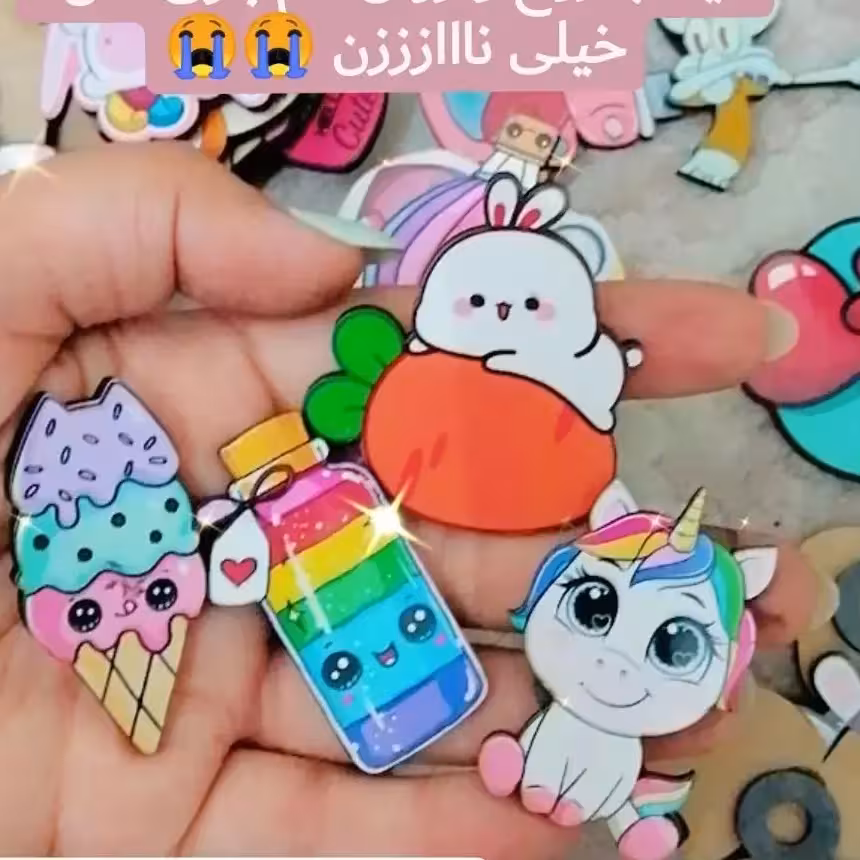 مگنت چوبی فانتزی 3.5 سانتی بیش از 50 نوع طرح