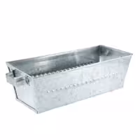 جاقاشقی گالوانیزه مدل مستطیل دو دسته (رنگ استیل – سایز 23*9)