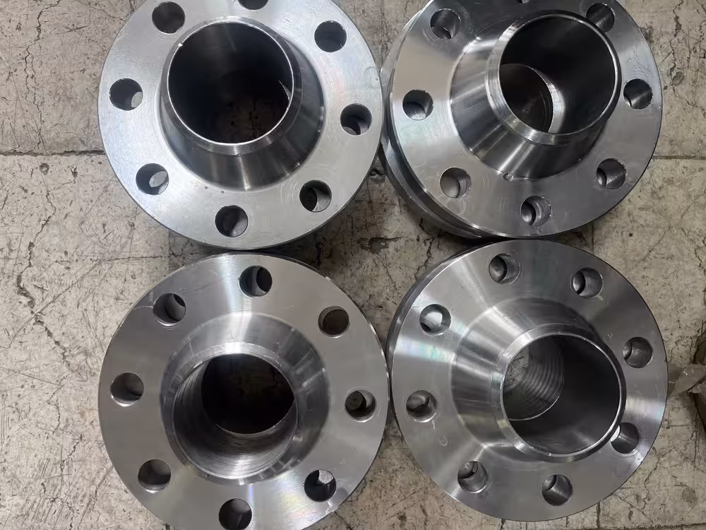 فلنج گلودار 3 اینچ دابلکس استنلس استیل ریس فیس رده 40 کلاس 300  B16.5 از جنس  A SA182/F51