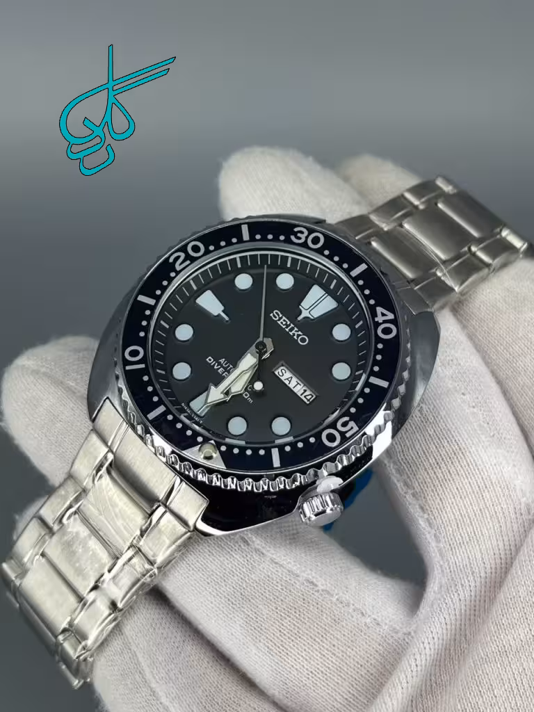 خرید ساعت اسپرت سیکو 5 خلبانی بند فلزی دو تقویم موتور آرام گرد کیفیت عالی کد 1923851 - ردگل