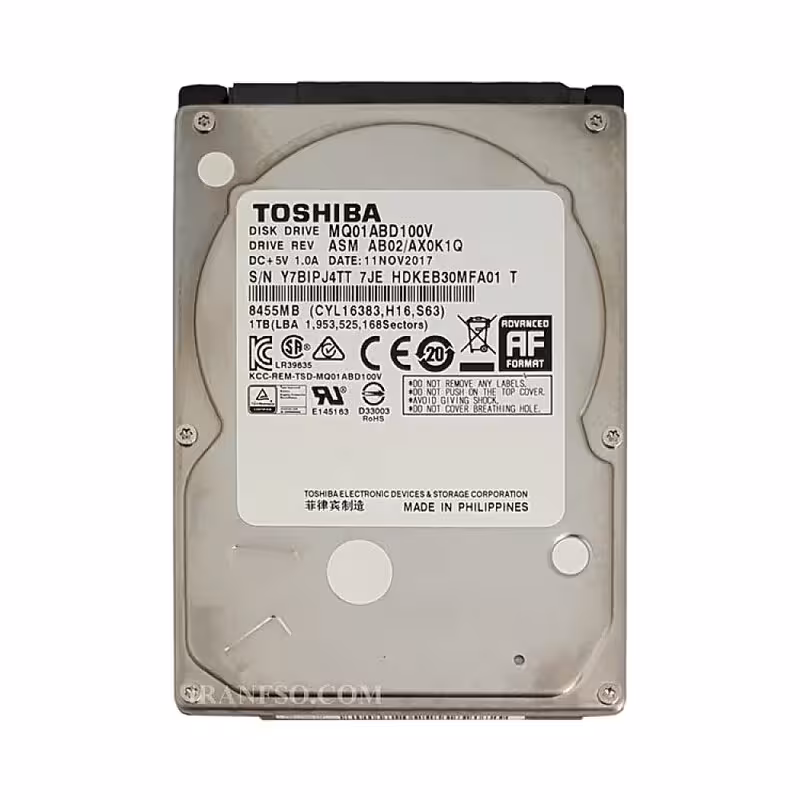 هارد HDD لپ تاپ 1 ترابایت برتد توشیبا مدل MQ01ABD100V