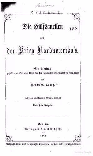 خرید و دانلود نسخه کامل کتاب Die Hülfsquellen [Hilfsquellen] und der Krieg Nordamerikas