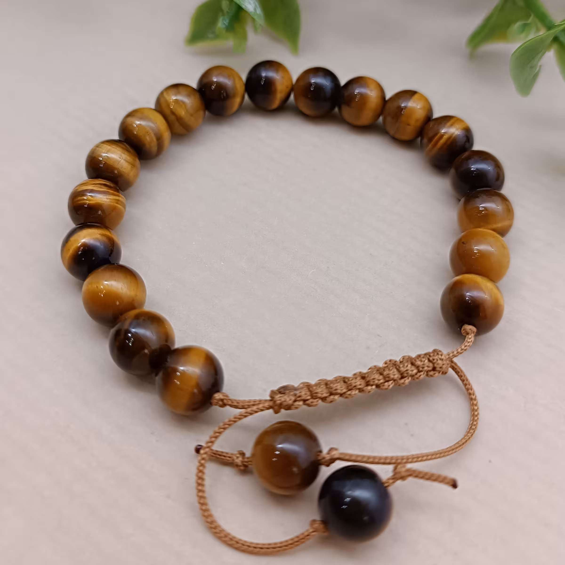 دستبند سنگ طبیعی چشم ببر افریقا