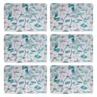 زیربشقابی طرح برگ کد 9074 بسته 6 عددی | کالا مکس