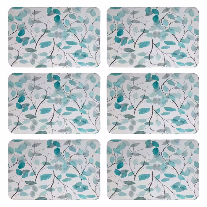 زیربشقابی طرح برگ کد 9074 بسته 6 عددی | کالا مکس