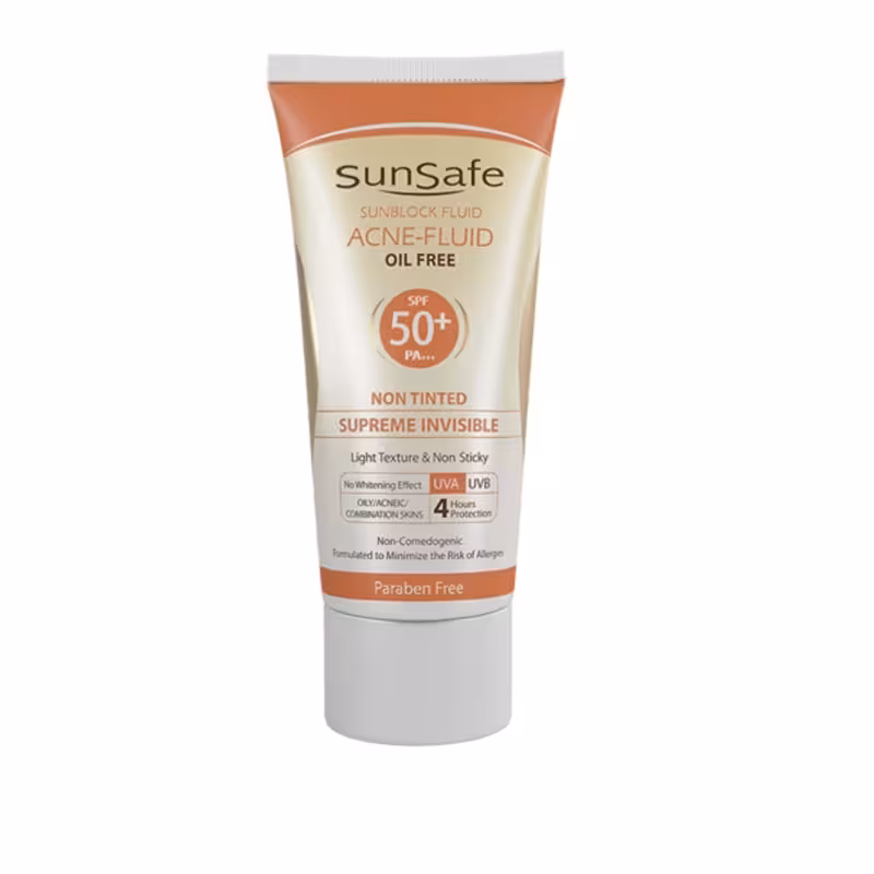 فلوئید ضد آفتاب فاقد چربی SPF50 سان سیف