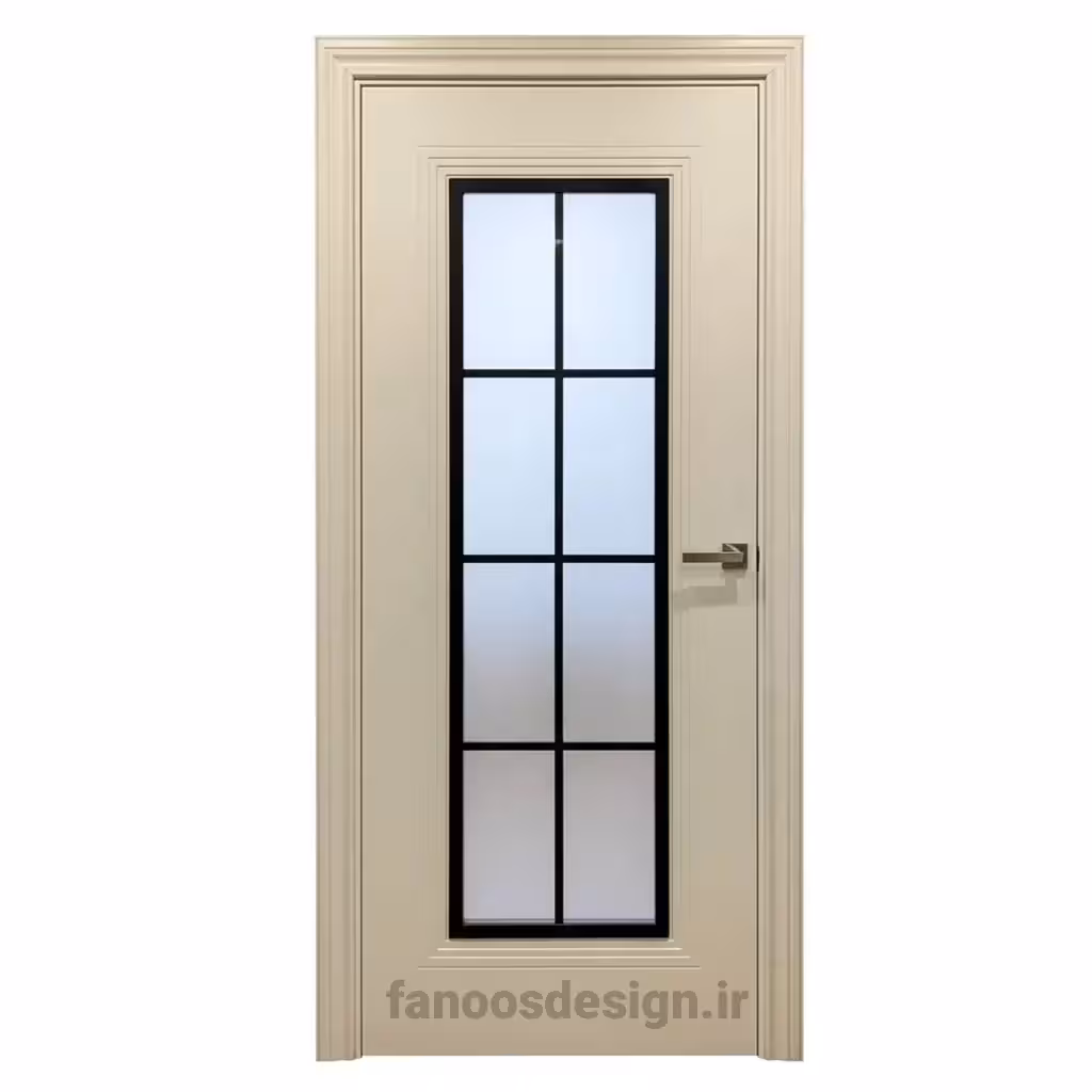 درب شیشه مشبک سفید کد 30672